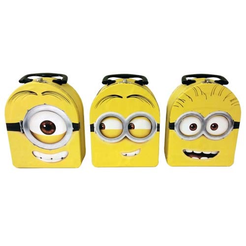 Despicable Me Minion Head Tin Carry All Lunch Box Set